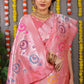 Beautiful Lavender Pink Saree With Silk With Weaving Silver Zari