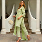 Green Chikenkari Embroidered  Kurta Set With Dupptta