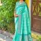 Teal Beautiful South Ikkat Saree