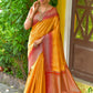 Yellow Beautiful South Ikkat Saree