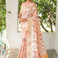 Peach Mysore Silk Saree With Swarovski Diamond
