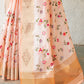 Peach Mysore Silk Saree With Swarovski Diamond