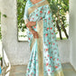 Sea Green Mysore Silk Saree With Swarovski Diamond