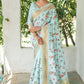 Sea Green Mysore Silk Saree With Swarovski Diamond