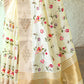Light Yellow Mysore Silk Saree With Swarovski Diamond