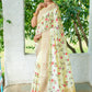 Light Yellow Mysore Silk Saree With Swarovski Diamond