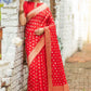 Red Soft Banarasi Katan Silk Saree