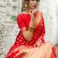 Red Soft Banarasi Katan Silk Saree