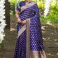 Purple Soft Banarasi Katan Silk Saree