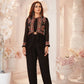 Black faux Georgette dress