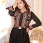 Black faux Georgette dress