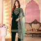 Green faux Georgette plzoo suite