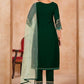 Semi stitched faux Georgette green dress