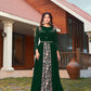 Embroidry Faux Georgette green dress
