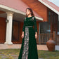 Embroidry Faux Georgette green dress