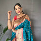 Teal Pure Polka Paithani Silk Saree