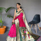 Pink Pure Polka Paithani Silk Saree
