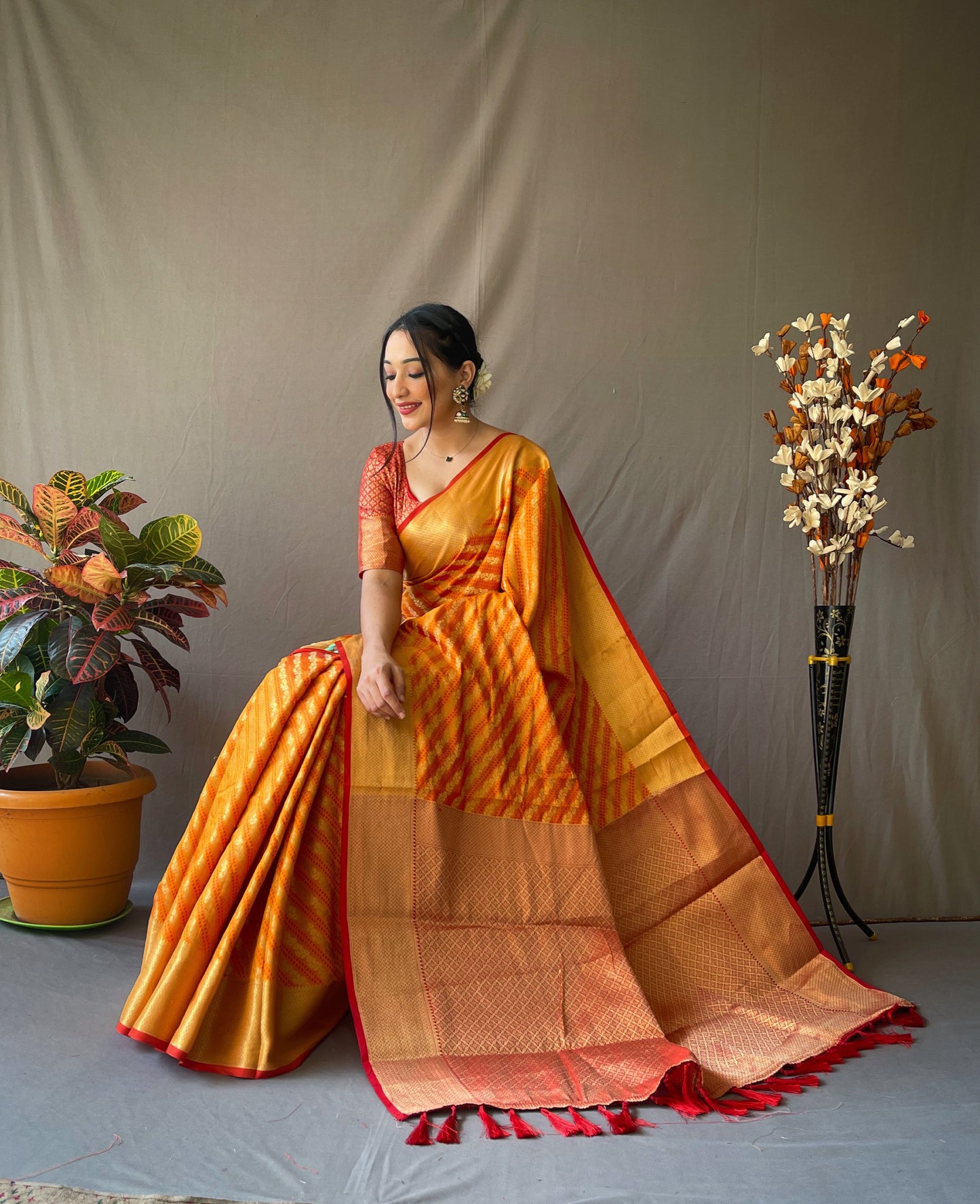 Yellow Beautiful Patola Sarees