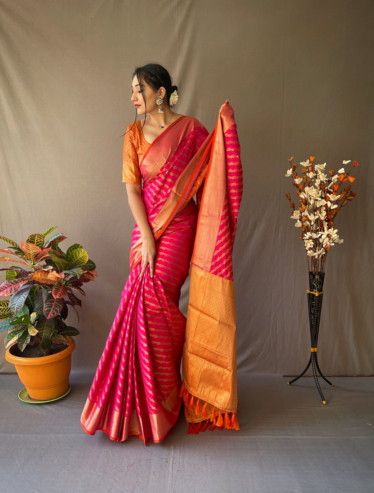 Pink Beautiful Patola Sarees