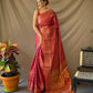 Pink Gold Zari And Meenakari Patola Sarees