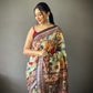 Yellow Cotton Sarees With Kalamkari Digital Printed