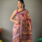 Peach Cotton Sarees With Kalamkari Digital Printed
