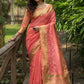 Pink Assam Silk Embroidered Saree