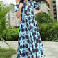 Multi color polyester maxi dress