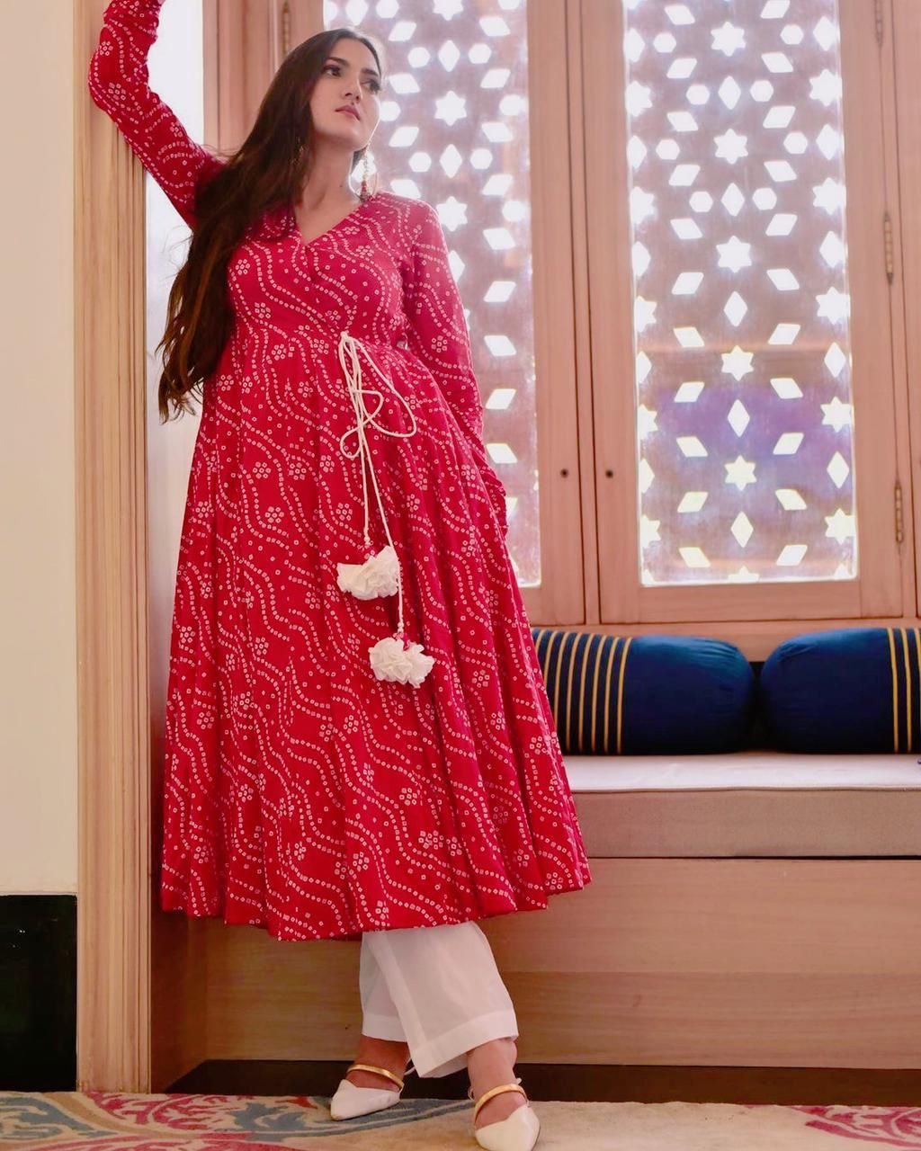 Latest Bandhani Print Dress