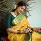 Yellow Pattu Saree With All Over Butties