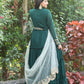 Green Nack Embroidered Anarkali Gown With Heavy Dupatta