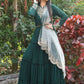 Green Nack Embroidered Anarkali Gown With Heavy Dupatta