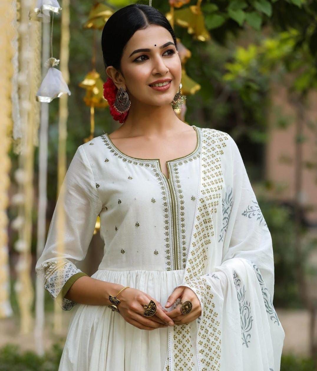 Pure Jaipuri Cotton Gown Set