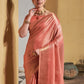 Maheshwari Tissue Silk Weaving Pink Colour Saree
