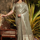 Maheshwari Tissue Silk Weaving Grey Colour Saree