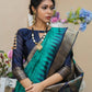 Semi Pure Tussur Silk weaving Saree With Temple Woven Border