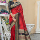 Semi Pure Tussur Silk weaving Saree With Temple Woven Border