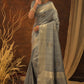 Grey Soft Mulberry Silk Weaving Saree