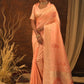 Orange Soft Mulberry Silk Weaving Saree