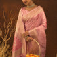 Pink Soft Mulberry Silk Weaving Saree