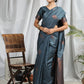 Grey Soft Silk Saree With Copper Zari Weaves Butties Saree