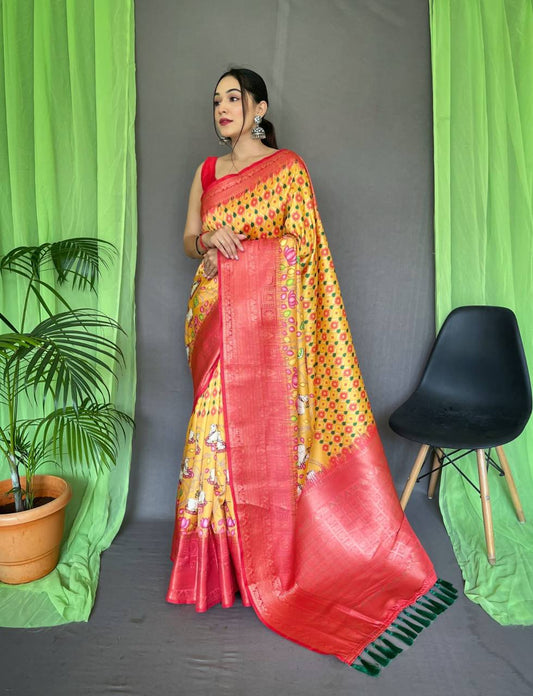 Pure Kanchipuram Digital Printed Saree