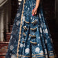 Blue Organza Embroidered Faux Georgette Party Wear Lehenga Choli