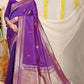 Kanchipuram Pure Light Purple Silk Handloom Saree