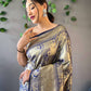 Heavy Silk Pure Dark Blue Saree