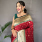 Red Pure Polka Paithani Silk Saree