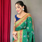 Green Pure Kachii Patola Silk Saree With Rich Pallu
