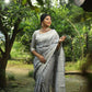 Fossil Beautiful Softy Silk Saree With Zari woven Border