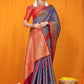 Red Pure Soft Silk Saree With Hand dying And Zari Weaving Work
