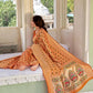 Orange Soft Silk Bandhani Saree With Pure Jari Work